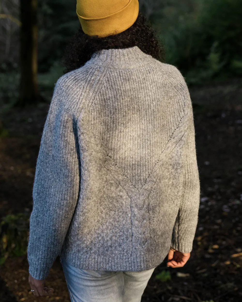 Passenger Knitwear|Women's Outlet>Cozy Cable Recycled Knitted Jumper Grey Marl