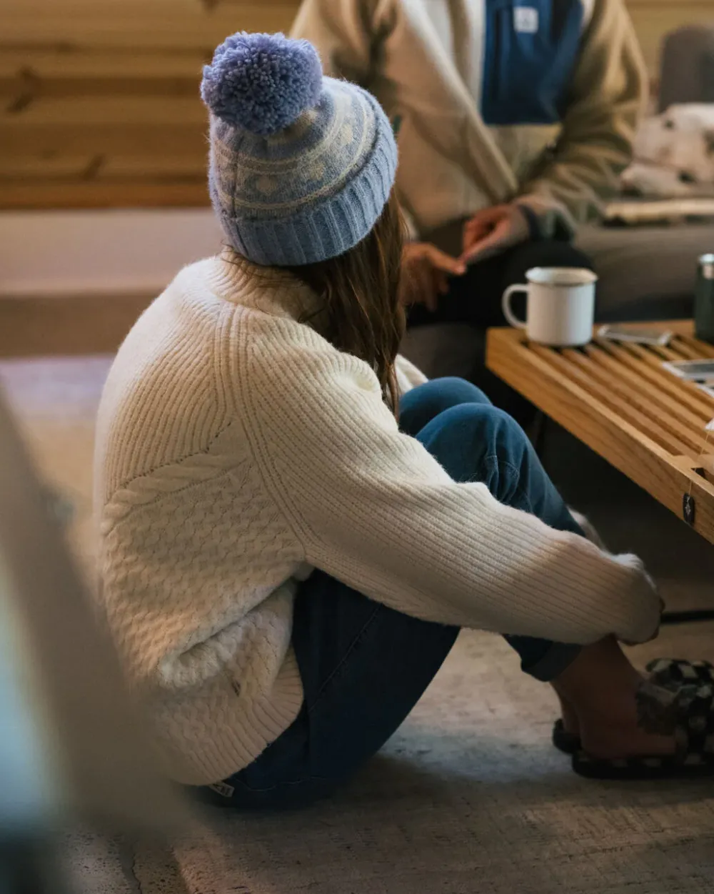 Passenger Knitwear|Women's Outlet>Cozy Cable Recycled Knitted Jumper Off White