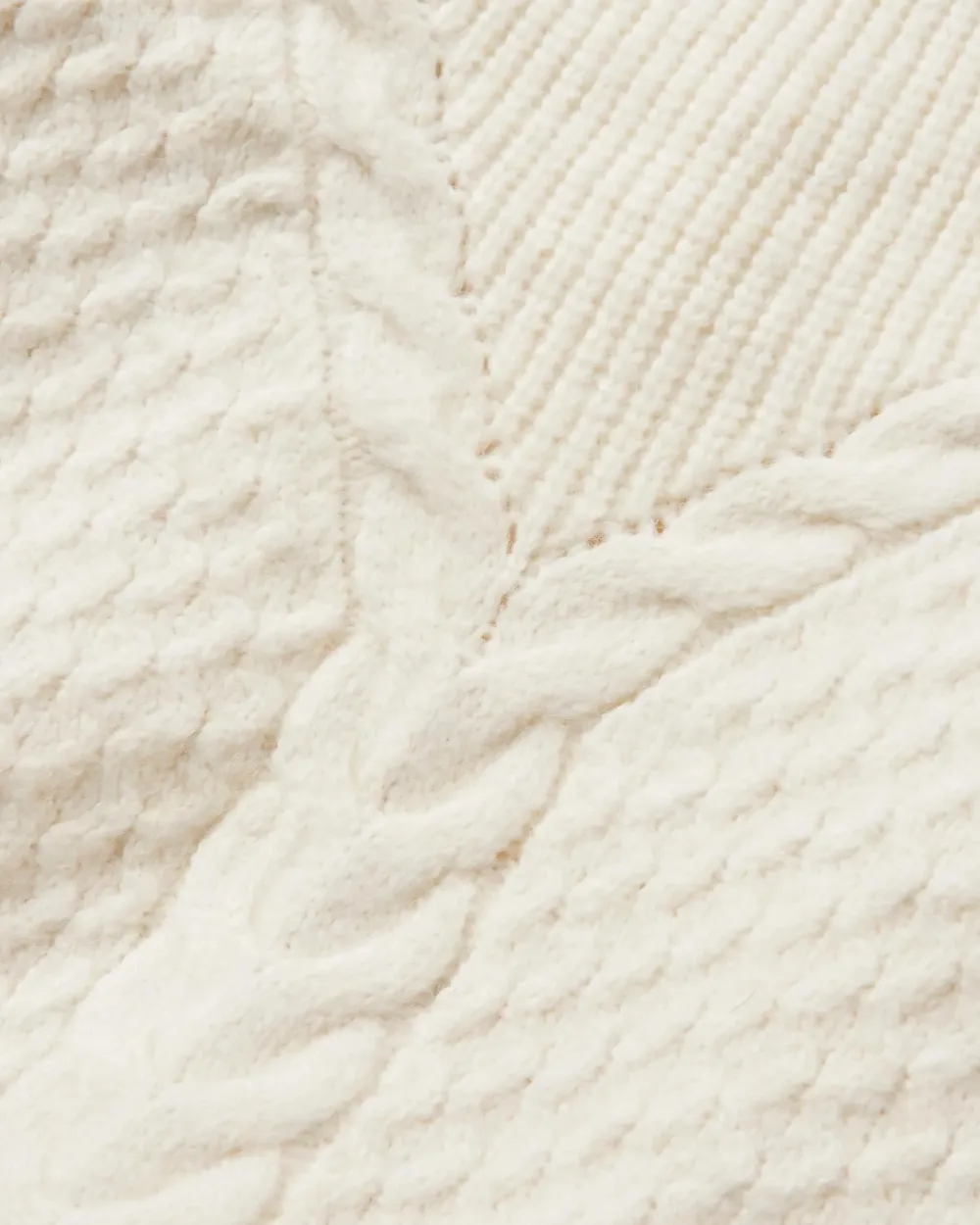 Passenger Knitwear|Women's Outlet>Cozy Cable Recycled Knitted Jumper Off White