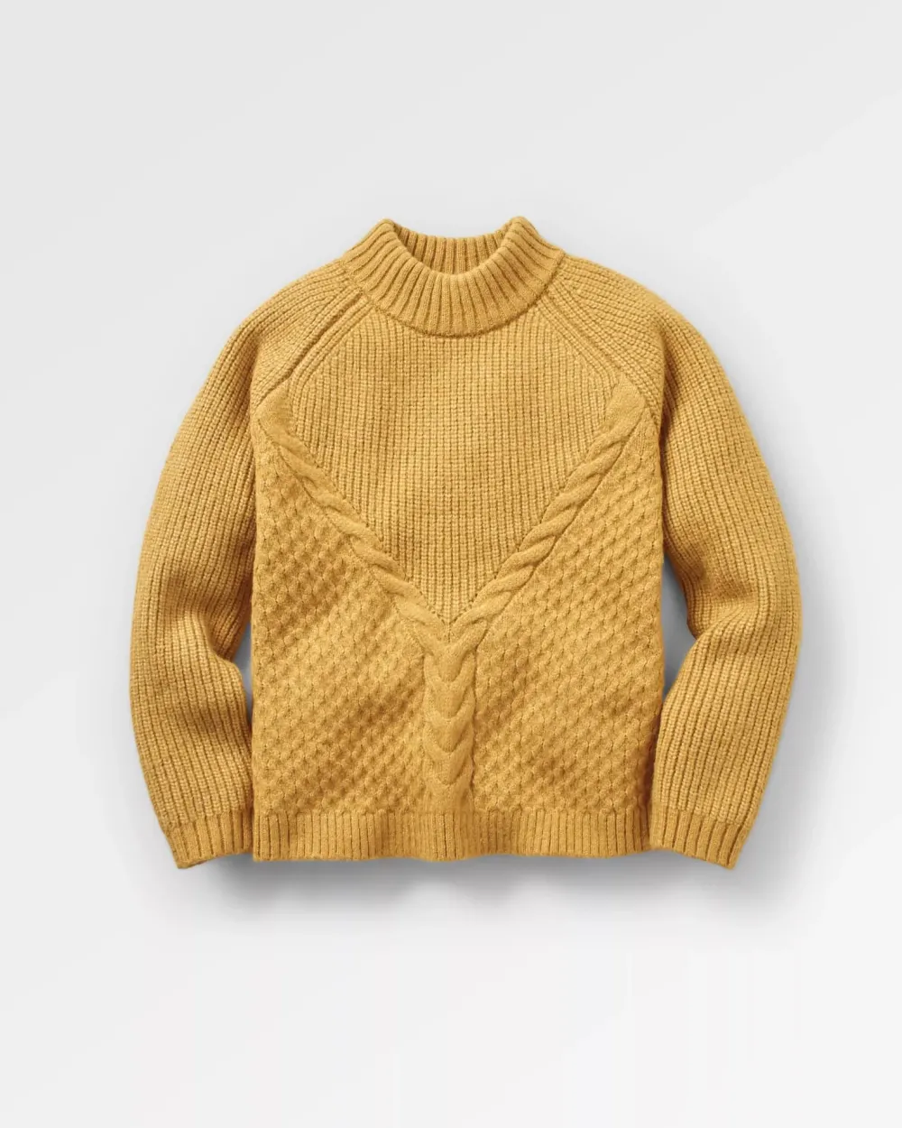 Passenger Knitwear|Women's Outlet>Cozy Cable Recycled Knitted Jumper Mustard Gold