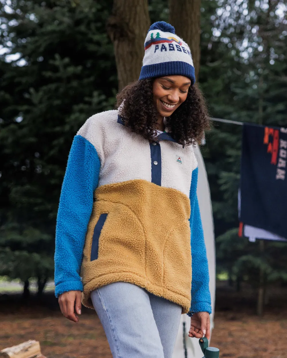 Passenger Fleece|Fleece>Create Recycled Deep-Pile Sherpa Fleece Mustard Gold