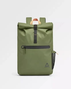 Floris van Bommel Backpacks & Bags|Backpacks & Bags>Crossing Roll Top Backpack True Black/ Khaki