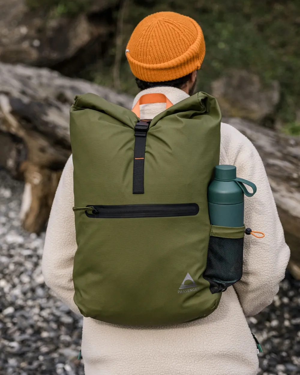 Floris van Bommel Backpacks & Bags|Backpacks & Bags>Crossing Roll Top Backpack True Black/ Khaki