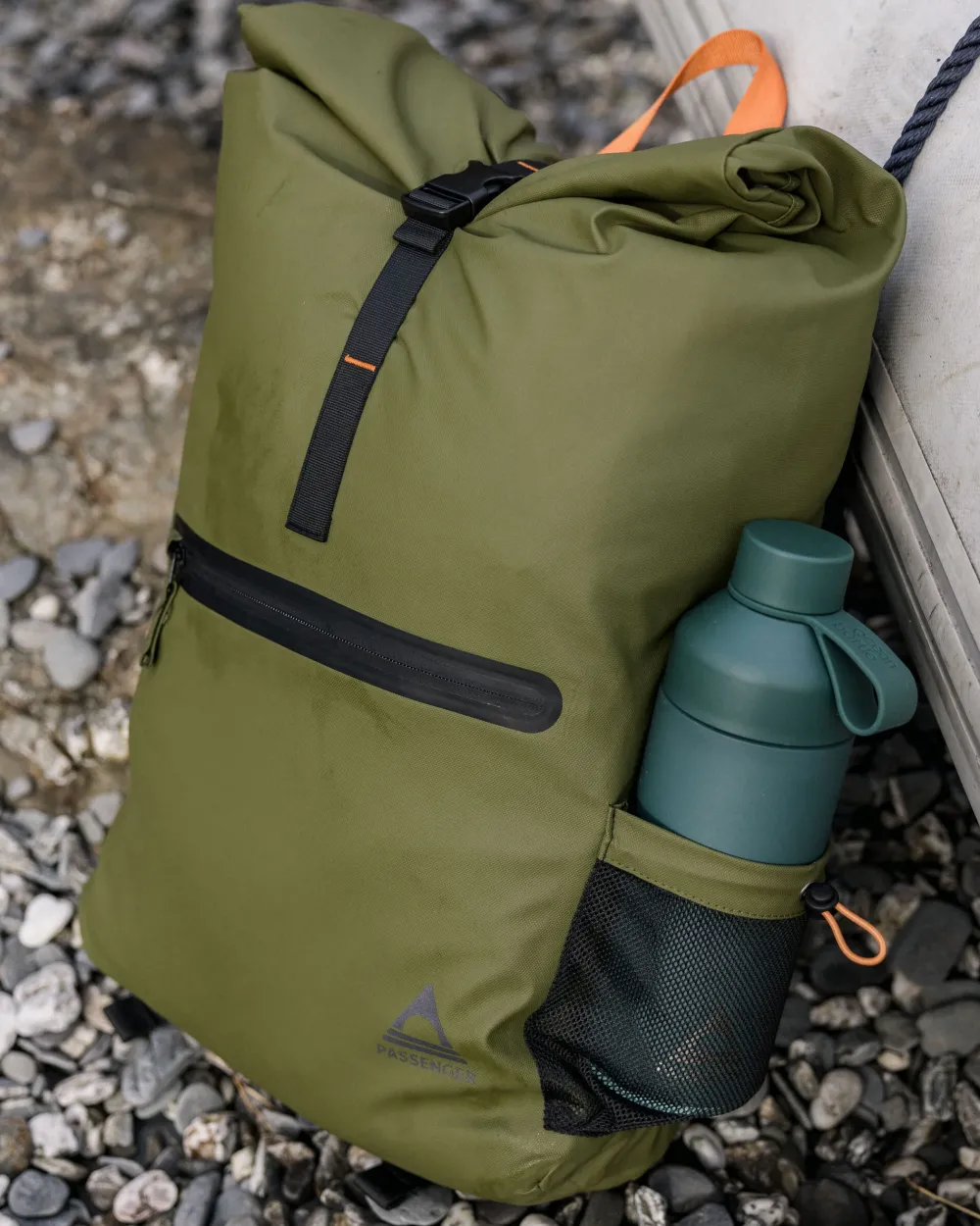 Floris van Bommel Backpacks & Bags|Backpacks & Bags>Crossing Roll Top Backpack True Black/ Khaki