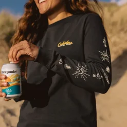 Passenger Tops & T-Shirts>Dawn Recycled Cotton LS T-Shirt Black