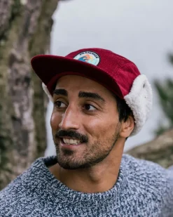 Passenger Accessories|Caps & Hats>Daytime Recycled Cord Sherpa Lined Hat Wine