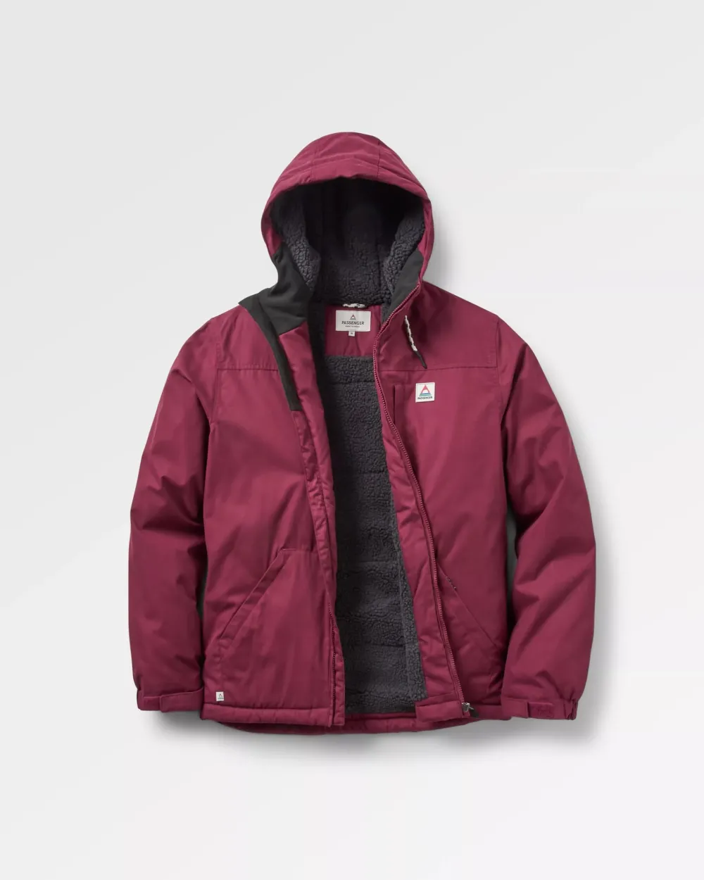 Passenger Men's Outlet|Men's>Discover Recycled Sherpa Lined Jacket Wine