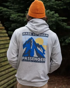 Passenger Hoodies & Sweatshirts|Men's Outlet>Distance Organic Cotton Hoodie Grey Marl
