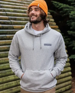 Passenger Hoodies & Sweatshirts|Men's Outlet>Distance Organic Cotton Hoodie Grey Marl