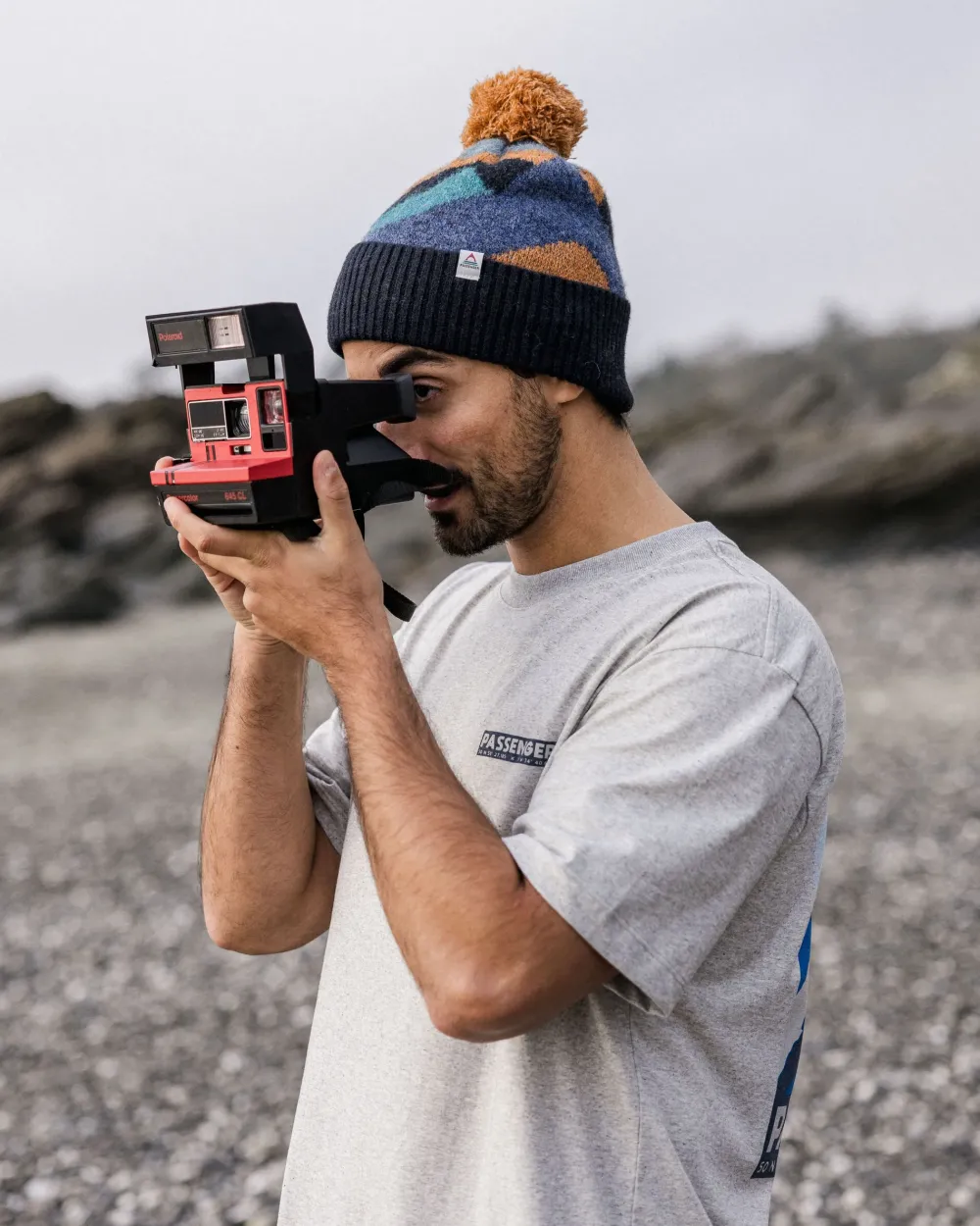 Passenger T-Shirts & Tank Tops|Men's Outlet>Distance Organic Relaxed Fit T-Shirt Grey Marl