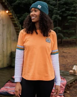 Passenger Tops & T-Shirts|Women's Outlet>Dream Organic Cotton Oversized LS T-Shirt Apricot