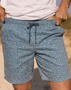 Floris van Bommel Shorts|Men's Outlet>Drifter Walk Short Blue Mini Geo