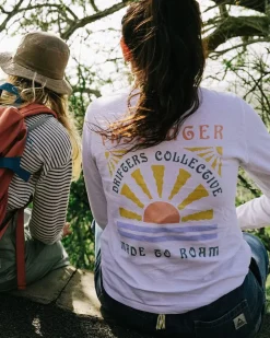 Passenger Tops & T-Shirts|Women's Outlet>Drifters Recycled Cotton LS T-Shirt White