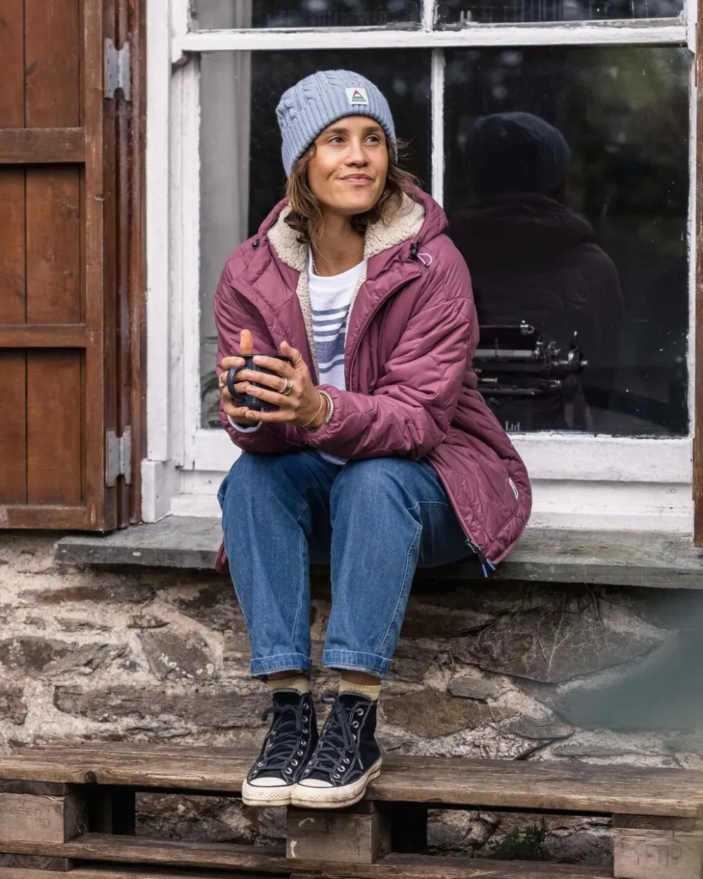Passenger Insulated|Women's Outlet>Earthy Recycled Sherpa Lined Insulated Jacket Crushed Berry