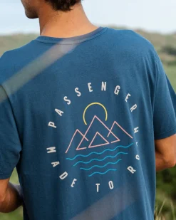 Passenger T-Shirts & Tank Tops|Best Sellers>Escapism Recycled Cotton T-Shirt Dark Denim