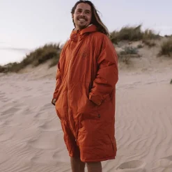Passenger Changing Robes & Ponchos|Changing Robes & Surf Ponchos>Escapism Recycled Sherpa Lined Changing Robe Rust