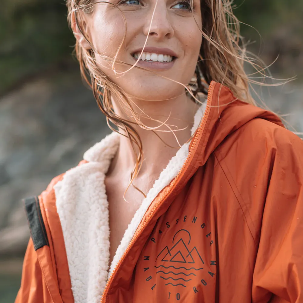 Passenger Changing Robes & Ponchos|Changing Robes & Surf Ponchos>Escapism Recycled Sherpa Lined Changing Robe Rust