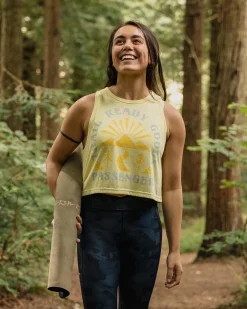 Passenger Tank Tops|Tops & T-Shirts>Exhale Active Recycled Tank Top Hazy Yellow