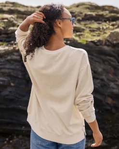 Passenger Hoodies & Sweatshirts|Women's Outlet>Fauna Organic Cotton Textured Sweatshirt Birch