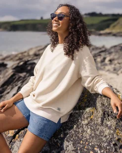 Passenger Hoodies & Sweatshirts|Women's Outlet>Fauna Organic Cotton Textured Sweatshirt Birch