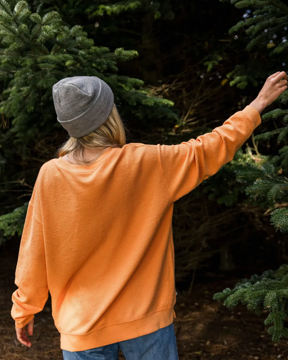 Passenger Hoodies & Sweatshirts|Women's Outlet>Fauna Organic Cotton Textured Sweatshirt Apricot