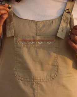 Passenger Dungarees & Pants|Women's Outlet>Faye Organic Cotton Dungarees Biscuit