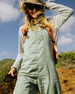 Passenger Dungarees & Pants|Women's Outlet>Faye Organic Cotton Dungarees Pistachio