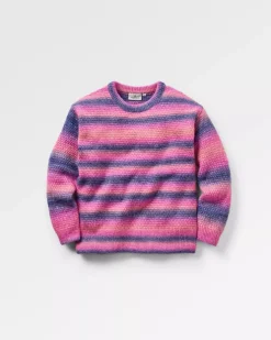 Passenger Knitwear|Women's Outlet>Fika Recycled Knitted Jumper Crushed Berry Dip