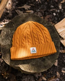 Floris van Bommel Beanies|Beanies>Fireside Recycled Cable Knit Beanie Sunrise Orange
