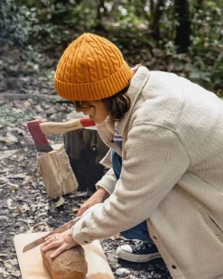 Floris van Bommel Beanies|Beanies>Fireside Recycled Cable Knit Beanie Sunrise Orange