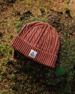 Floris van Bommel Beanies|Beanies>Fireside Recycled Cable Knit Beanie Baked Clay