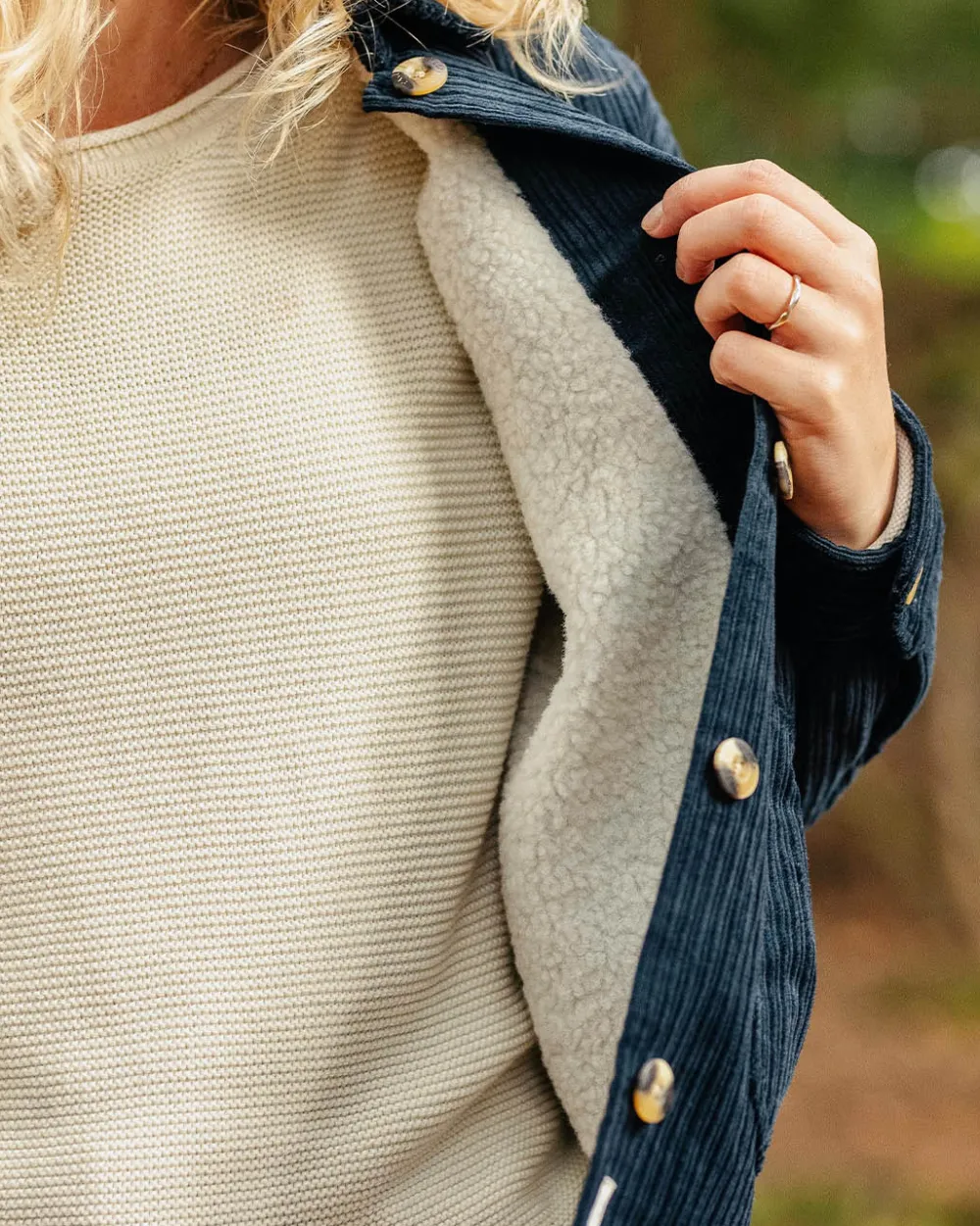 Passenger Shirts|Overshirts>Flint Recycled Cord Overshirt Deep Navy