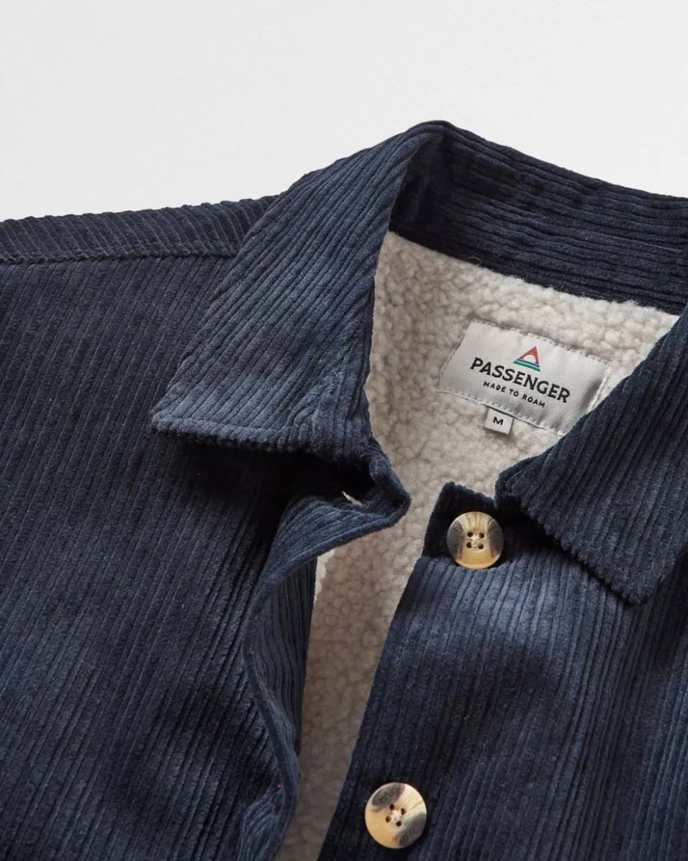 Passenger Shirts|Overshirts>Flint Recycled Cord Overshirt Deep Navy