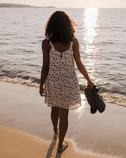 Passenger Dresses & Skirts|Women's Outlet>Floaty Layered Dress Simple Tile Ivory