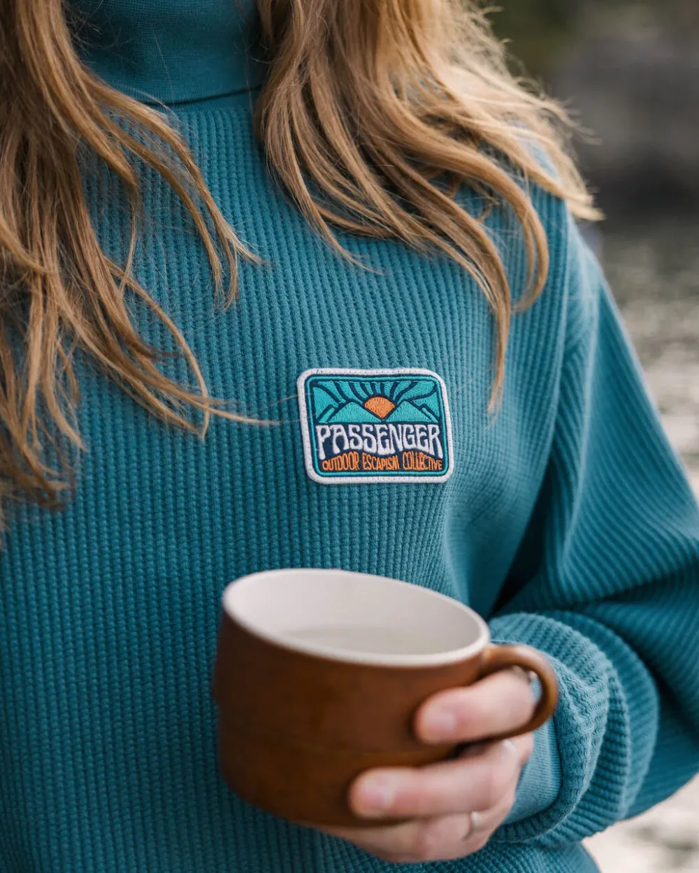 Passenger Hoodies & Sweatshirts|Women's Outlet>Flourish Roll Neck Top Mediterranean