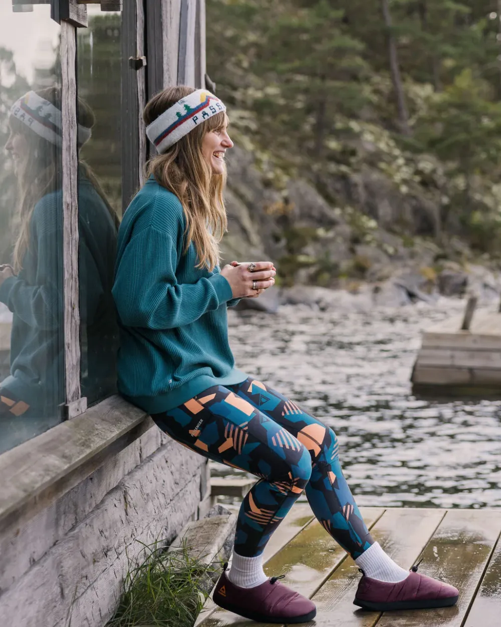 Passenger Hoodies & Sweatshirts|Women's Outlet>Flourish Roll Neck Top Mediterranean