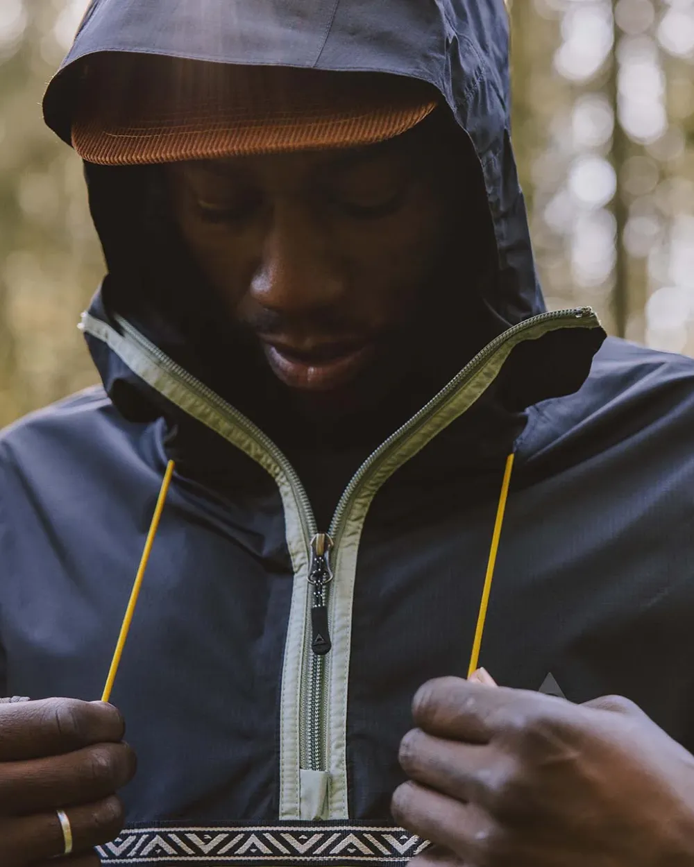 Passenger Water Resistant|Best Sellers>Flow 1/2 Zip Recycled Water Resistant Jacket True Black/Pistachio