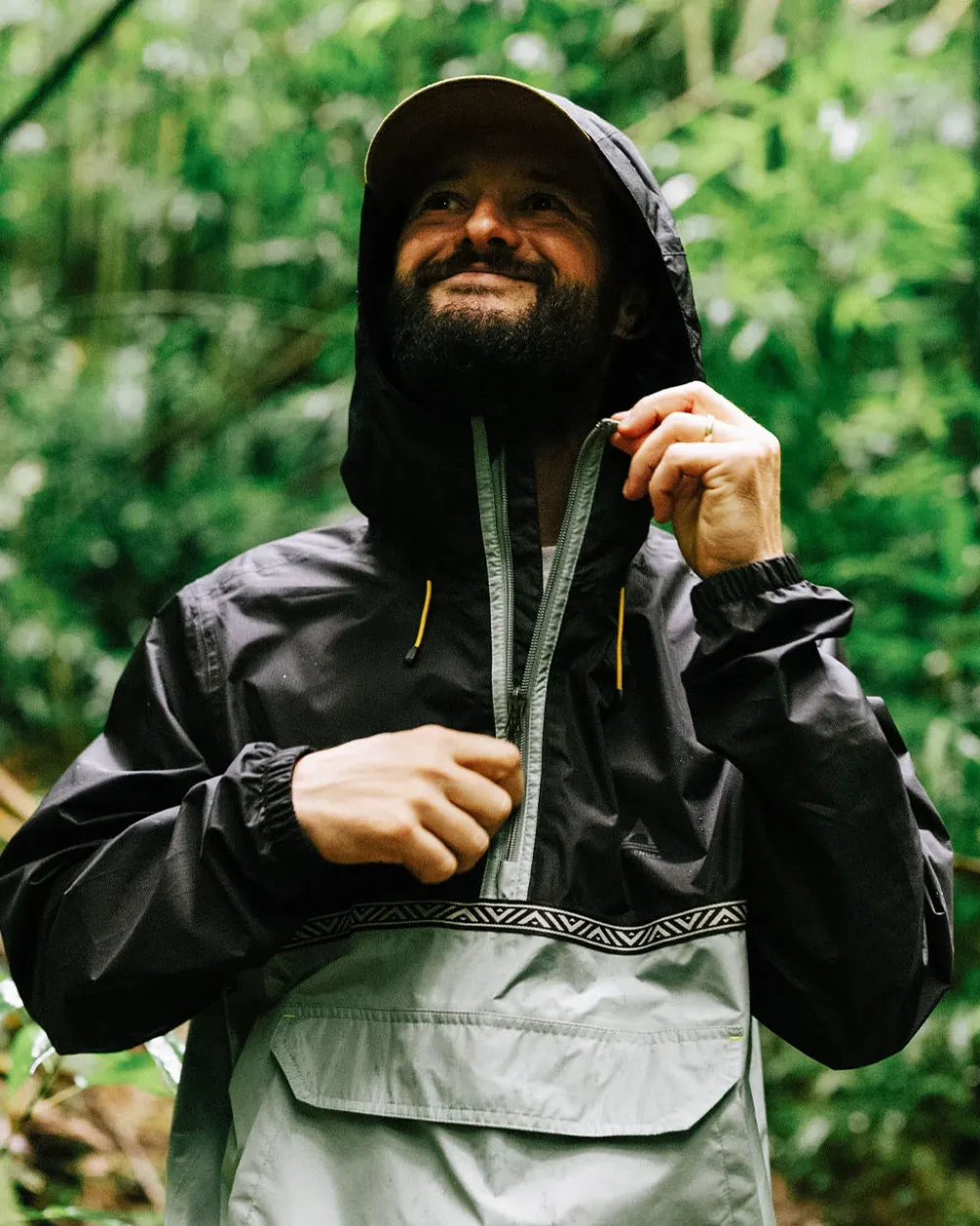 Passenger Water Resistant|Best Sellers>Flow 1/2 Zip Recycled Water Resistant Jacket True Black/Pistachio