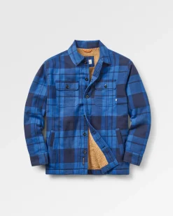 Passenger Shirts|Men's Outlet>Freestyle Sherpa-Lined Overshirt True Blue