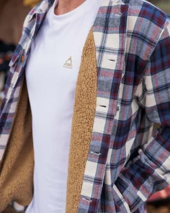 Passenger Shirts|Best Sellers>Freestyle Sherpa-Lined Overshirt Vintage White