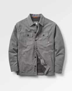 Passenger Shirts|Best Sellers>Freestyle Sherpa-Lined Overshirt Grey Marl