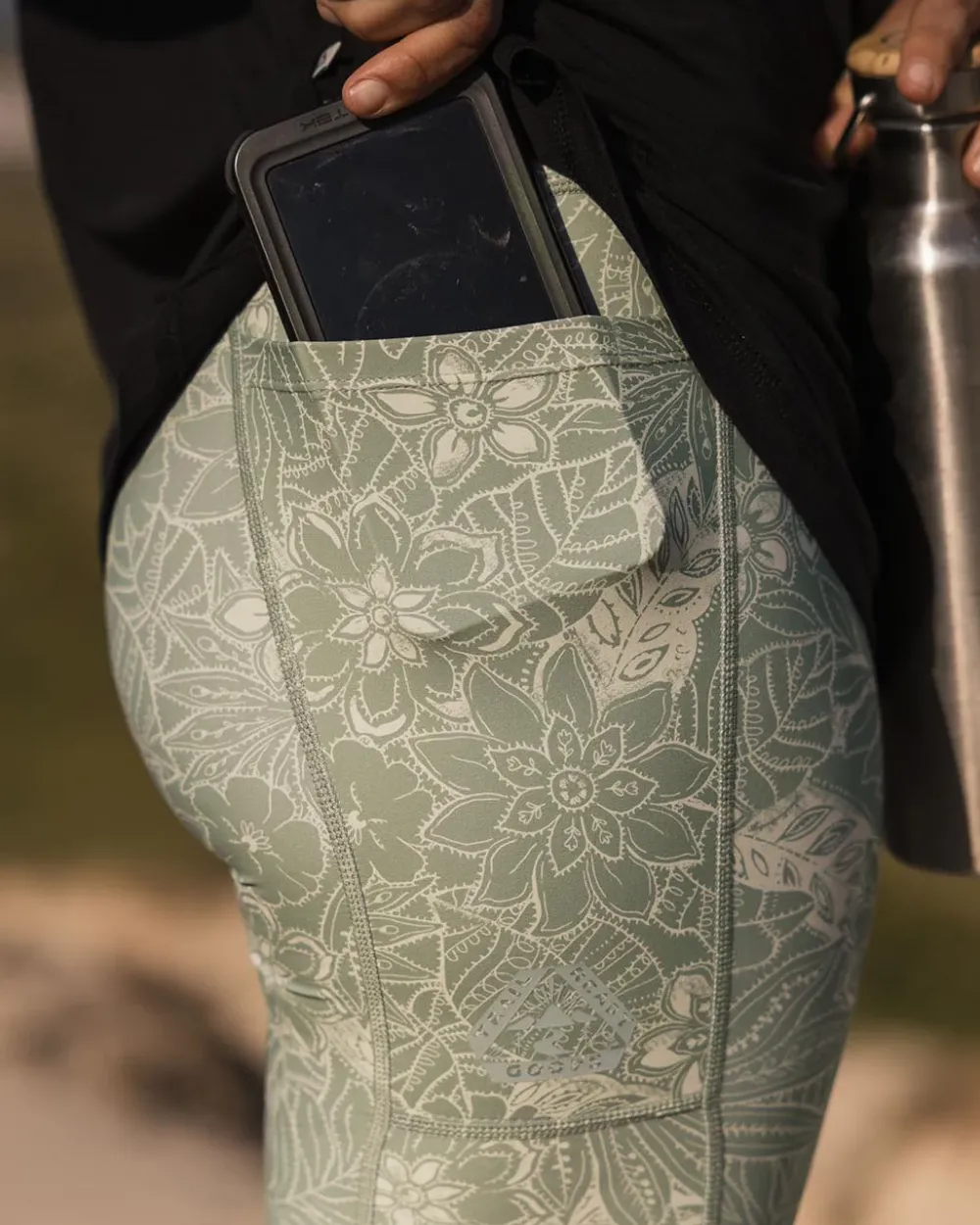 Passenger Leggings|Dungarees & Pants>Fresh Air Recycled Leggings Pistachio Floral