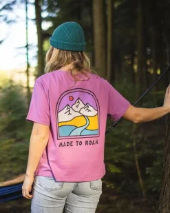 Passenger Tops & T-Shirts>Friday Collective Recycled Cotton T-Shirt Orchid