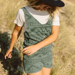 Passenger Shorts|Jumpsuits & Playsuits>Fun Days Recycled Cord Playsuit Dark Ivy Adrift