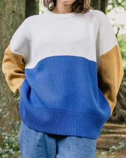 Passenger Women's Outlet|Women's>Gondwana Organic Oversized Knitted Jumper True Blue