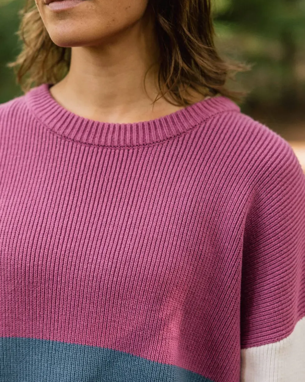 Passenger Knitwear|Women's Outlet>Gondwana Organic Oversized Knitted Jumper Washed Blue