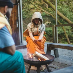 Floris van Bommel Accessories|Blankets>Good Times Recycled Sleep Sack Chinchilla Brown/ Sunrise Orange