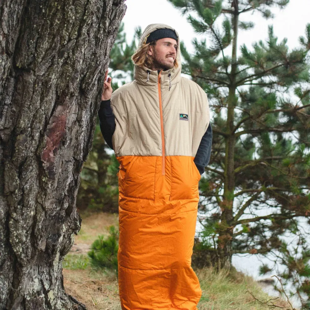 Passenger Accessories|Blankets>Good Times Recycled Sleep Sack Chinchilla Brown/ Sunrise Orange