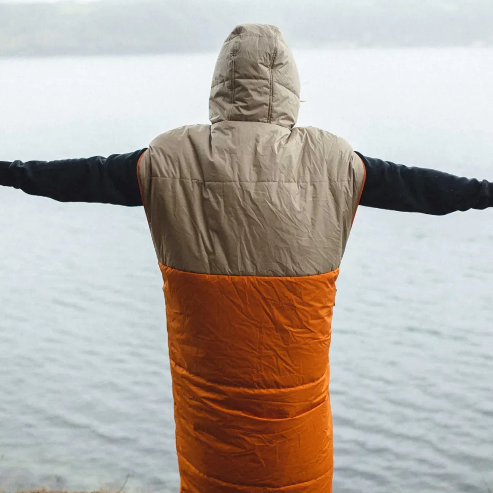 Passenger Accessories|Blankets>Good Times Recycled Sleep Sack Chinchilla Brown/ Sunrise Orange