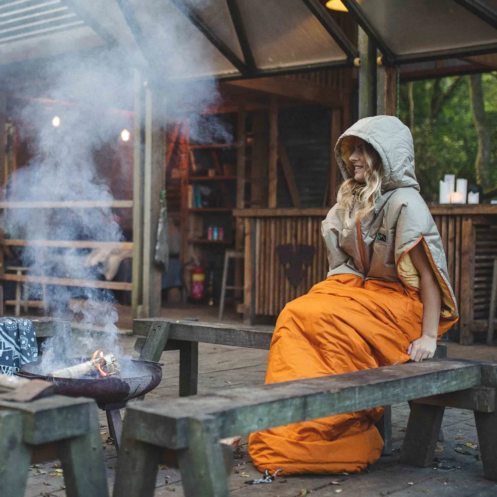 Passenger Accessories|Blankets>Good Times Recycled Sleep Sack Chinchilla Brown/ Sunrise Orange